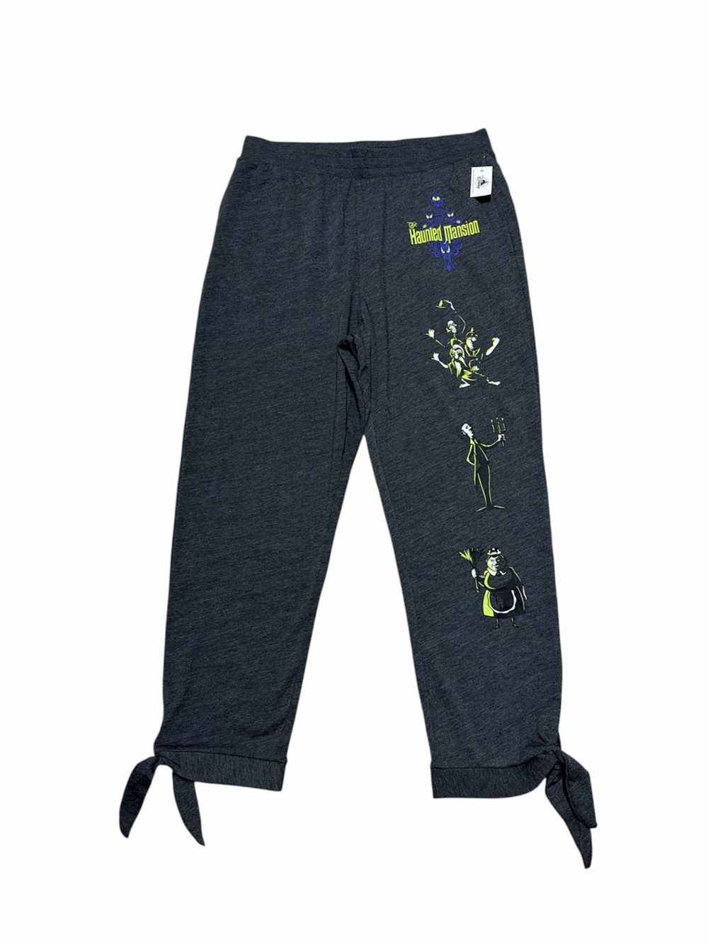 Disney Parks Haunted Mansion Sweatpants Women’s M Grey Joggers Hitchhiking Ghost